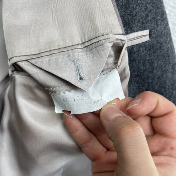 Pierre Balmain Gray Wool Double Breasted Sport Coat Blazer Men’s Sz 40R Classic - Picture 11 of 16